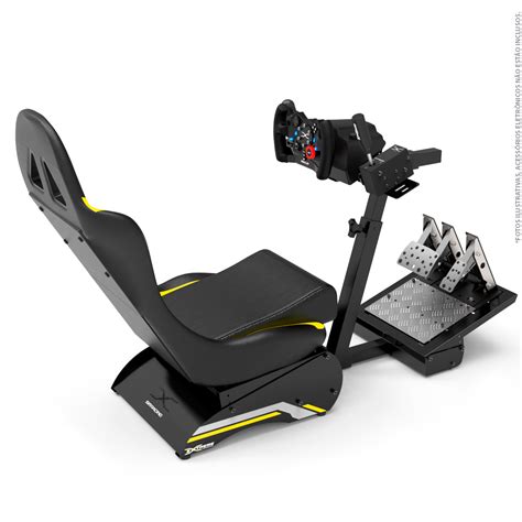 Cockpit Retrátil V3 Amarelo e Preto X Retrátil V3 Extreme Simracing