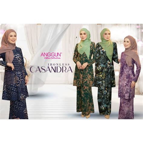 New Release Baju Kurung Casandra Ironless By Anggun Cotton Baju