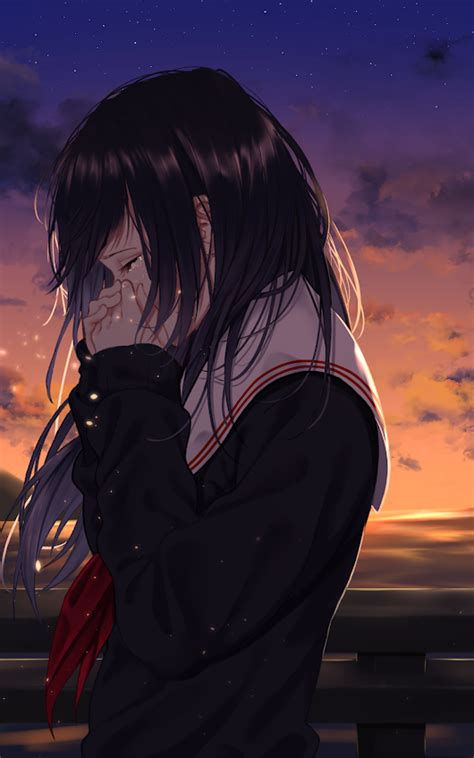 Dibujo Girl Anime Llorando Triste Chica Anime Chica De Anime Llorando