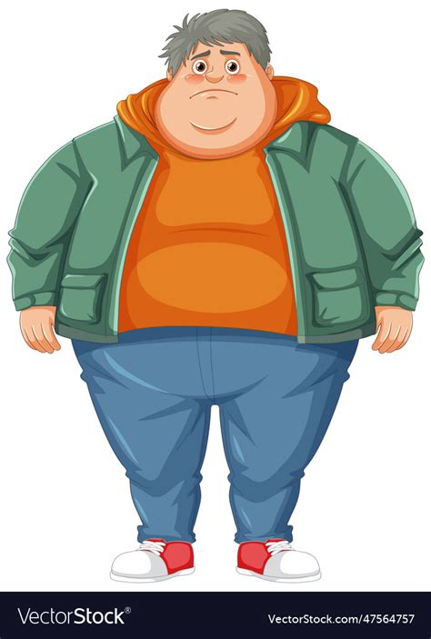 Fat Male Cartoon Character Royalty Free Vector Image