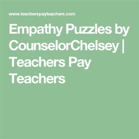 Empathy Puzzles By Counselorchelsey Teachers Pay Teachers Cvc Words