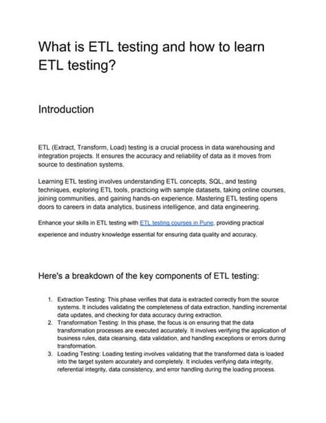 What Is Etl Testing And How To Learn Etl Testing Docx