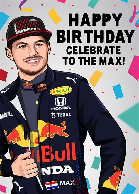 Max Verstappen Formula 1 Birthday Card - Gift Delivery UK