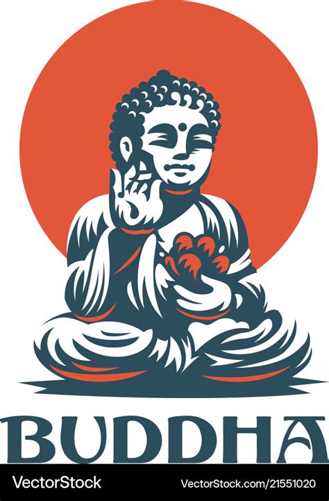 Buddha Emblem Royalty Free Vector Image Vectorstock