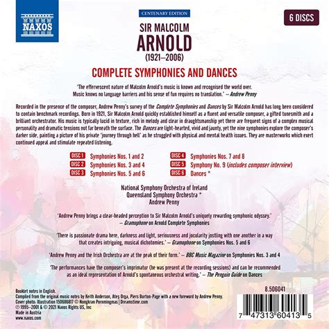 Malcolm Arnold Complete Symphonies And Dances Andrew Penny La