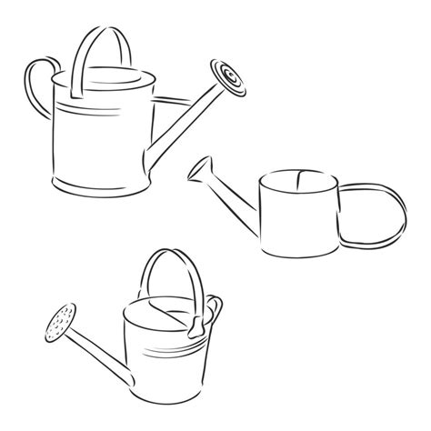 Garden Watering Can Vector Sketch 11093669 Vector Art At Vecteezy