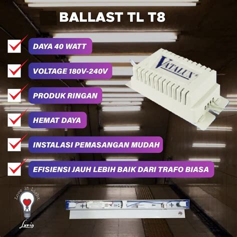 Jual Ballast Electronic Ballast Lampu Tl T8 Trafo Electronic