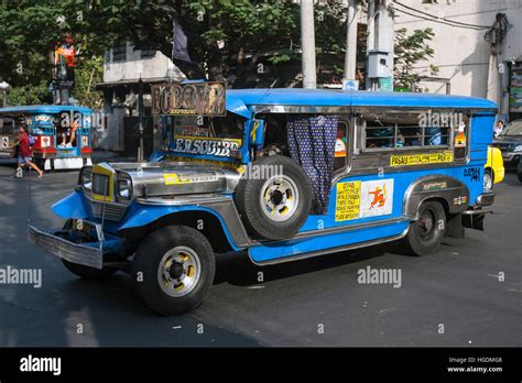 Jeepney Public Transport Manila Philippines Stock Photo Alamy