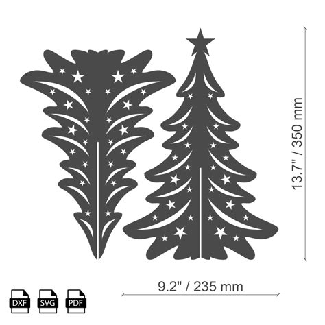 Christmas Tree Metal Decoration, Laser Cut File (DXF, SVG, PDF) - Etsy