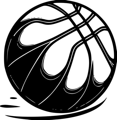 Basketball, Black and White Vector illustration 23851547 Vector Art at ...