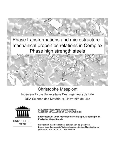 Pdf Phase Transformations And Microstructure Mechanical Properties