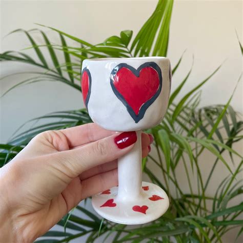 Ceramic Wine Glass Etsy