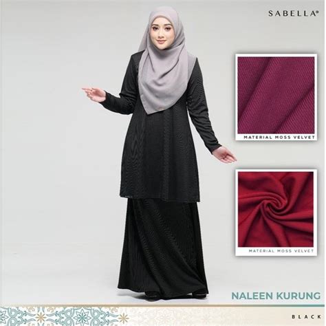 Ready Stock Estella Naleen By Sabella Baju Kurung Moden Tanpa