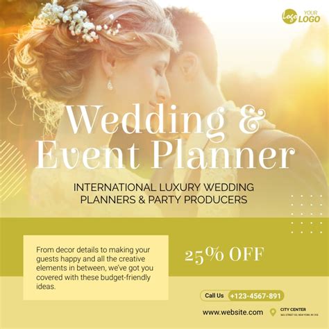 Wedding And Event Planner Ad Template Postermywall