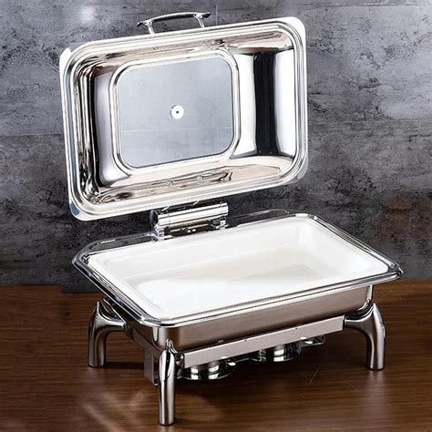 Amazon Fltrgo Food Heater Food Warm Plate Stainless Steel Hot Pot Buffet Set With Glass