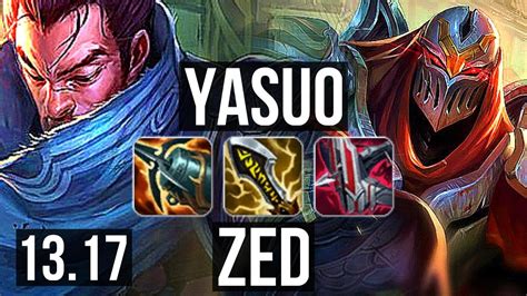 YASUO Vs ZED MID 9 1 7 Rank 6 Yasuo Dominating JP Grandmaster