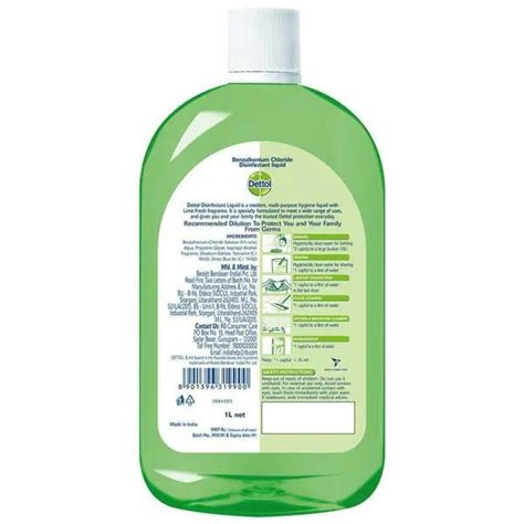 Dettol Lime Fresh Disinfectant Liquid 1 L Jiomart