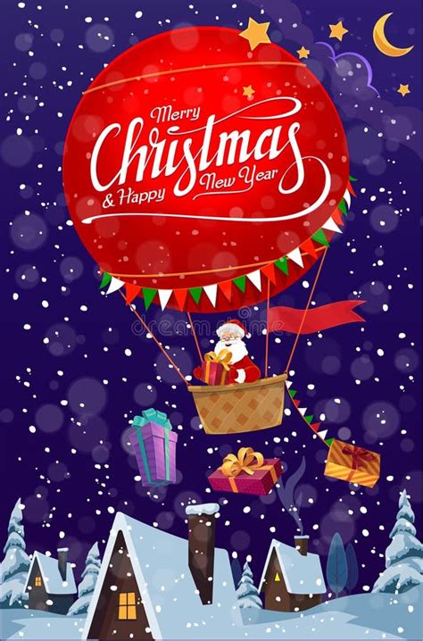 Santa Hot Air Balloon Stock Illustrations Santa Hot Air Balloon