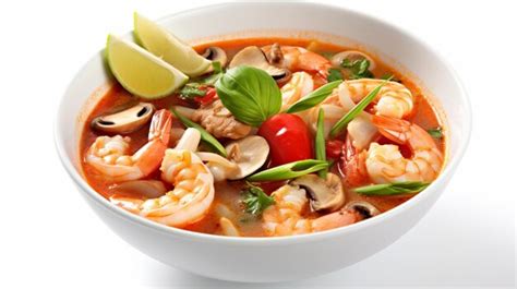 Premium Photo Tom Yam Kung Thai Cuisine Isolated On White Background