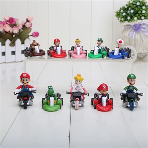 Super Mario Bros Kart Pull Back Car Figure Toy Mario Brother