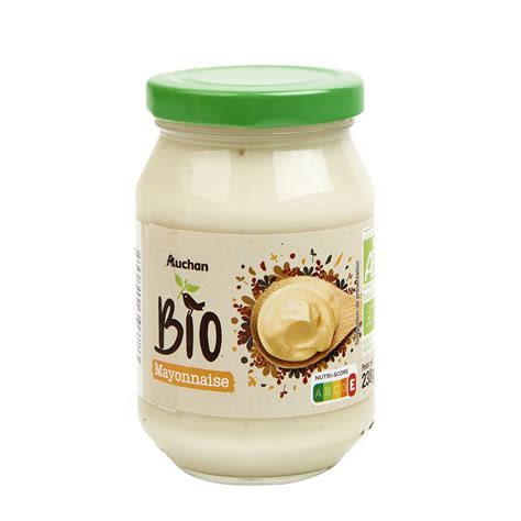Auchan Bio Mayonnaise En Bocal 250ml Pas Cher Auchanfr