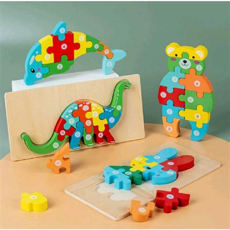 Jual Puzzle Kayu 3d Mainan Edukasi Puzzle Angka Mainan Anak Susun