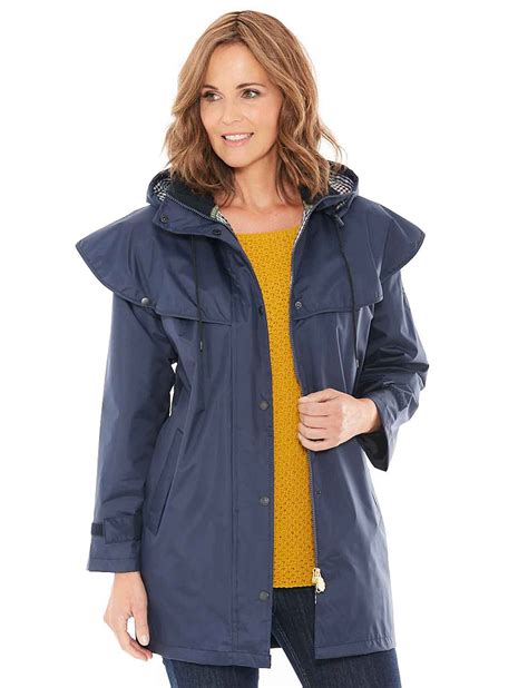 Ladies Three Quater Length Waterproof Cape Coat Chums