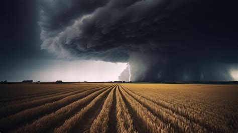 Tornado Azota Un Campo Ilustraci N Ai Generativexa Foto Premium