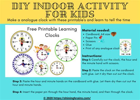 Clock Activities - Free Printable Learning Clocks | DIY Cardboard Clock