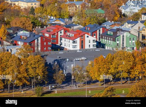 New Beautiful Wooden Houses Near Tallinn Estonia Stock Photo Alamy