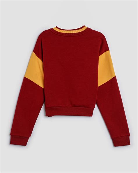 Riachuelo Blusa De Moletom Cropped Juvenil Hogwarts Vermelha Harry