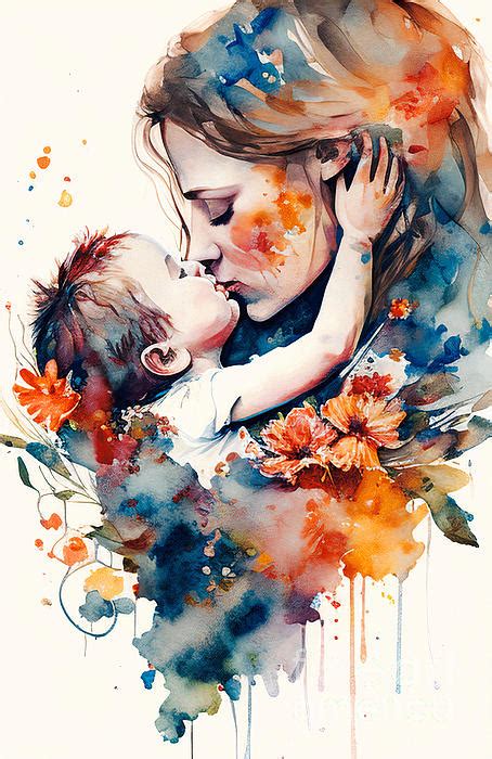 Mother And Baby Painting