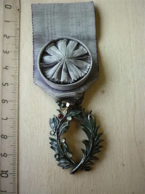 Ancienne M Daille En Argent Ordre Des Palmes Acad Miques Xixe