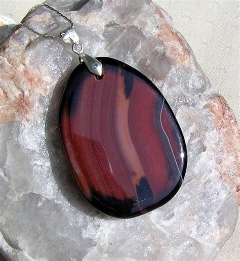 Brown And Black Agate Crystal Gemstone Pendant By Sunnycrystals £1275