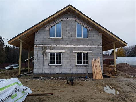 Дом 160 м2 из газобетона в КП Лопухинка - обзор строительства Wood ...