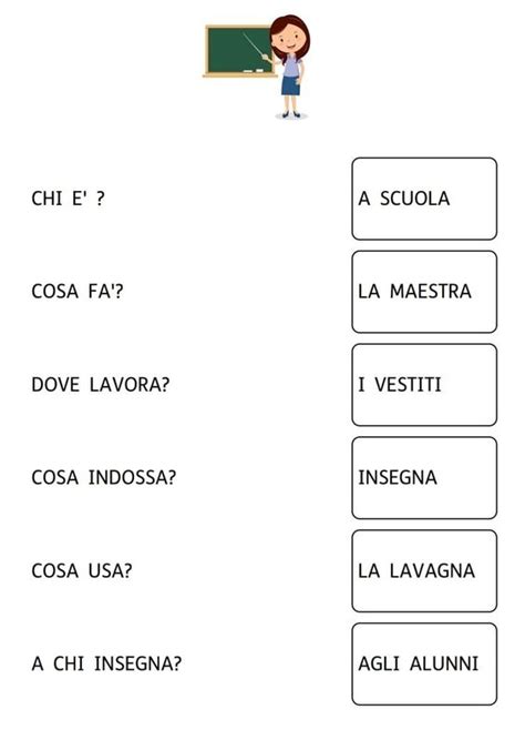 Schede Di Comprensione Sui Mestieri Autismocomehofatto