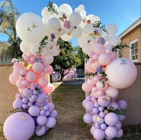 Balloon Arch Garland Kit 153 Piece Butterflies Pink Lilac Etsy Artofit