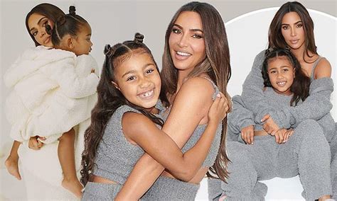 Kim Kardashian poses with daughters North and Chicago wearing matching ...