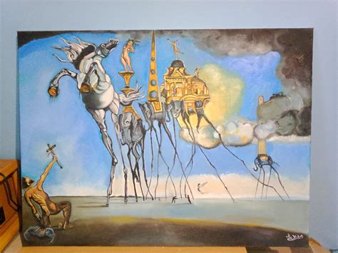 Peinture La Tentation De Saint Antoine Salvador Dali