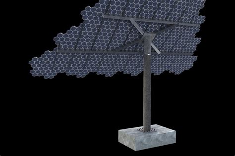 D Model Hexagonal Sun Following Pv Solar Panel Array Vr Ar Low