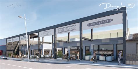 Render 3d Galería Comercial
