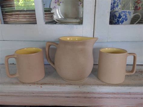 Pitcher And Two Mugs Pigeon Forge Pottery Etsy