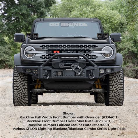 Go Rhino T Rockline Winch Ready Front Full Width Bumper With