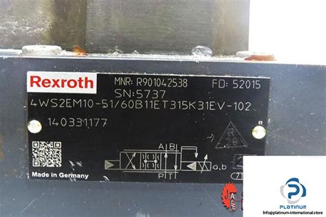 V Lvula De Control Direccional Servo Rexroth R Platinum