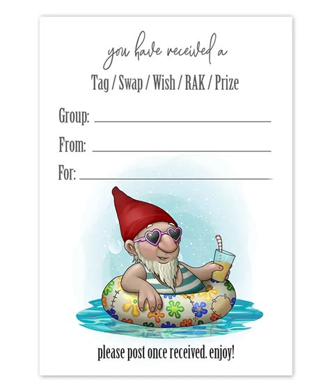 Snail Mail Package Inserts Swap Wish Rak Prize Pen Pal Printable