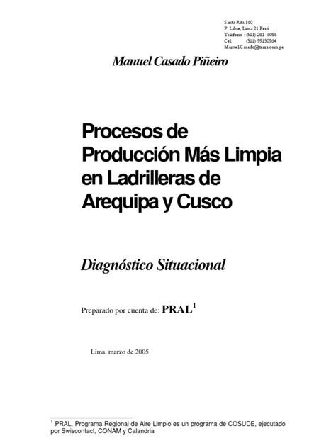 Pdf Produccion Mas Limpia Ladrilleras Dokumen Tips