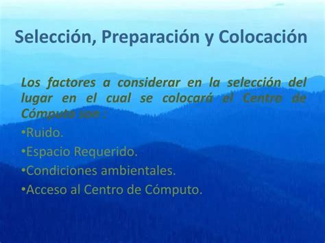 Ppt Selecci N Preparaci N Y Colocaci N Powerpoint Presentation