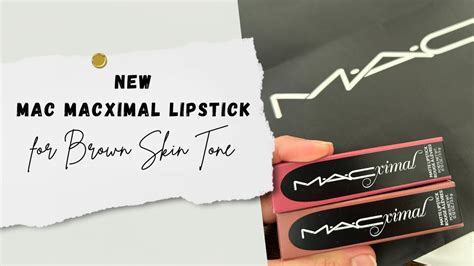 New Mac Maximal Lipstick Swatches On Brown Skin Tone Youtube