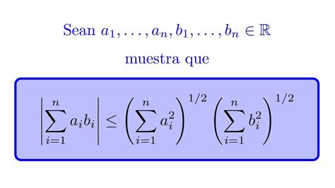 Demostración de la Desigualdad de Cauchy Schwartz YouTube