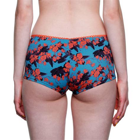 Shorty Coton Bio Femme Avec Imprim Fleurs Emma